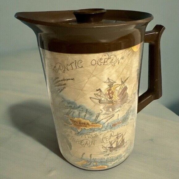 Thermo Serv Vintage Insulated Pitcher W/ Lid 55 oz. Dart Industries 1976 Vintage - Picture 1 of 8